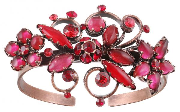 Twisted Flowers Bangle in red (antique copper) Konplott